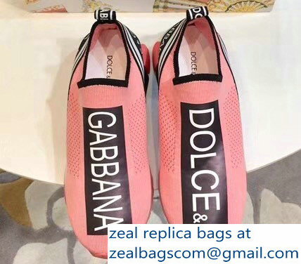 Dolce & Gabbana Branded Sorrento Lovers Sneakers Pink 2018 - Click Image to Close
